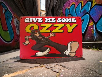 Ozzy Metal Sign