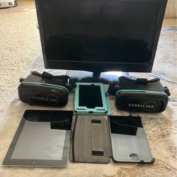 all items bundle price (tv, ipad, two tablets, virtual reality game)