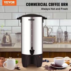 274}Commercial Coffee Urn, 50 Cups Stainless Steel Large Coffee Dispenser, 1000W 110V Electric Coffee Maker Urn For Quick Brewing, Hot Water Urn with 
