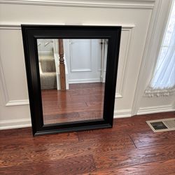 Black Framed Wall Mirror – 30” x 24” (Ready to Hang) 