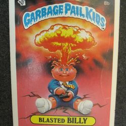 Blasted Billy 8b Garbage Pail Kids 1985 Topps Print Error