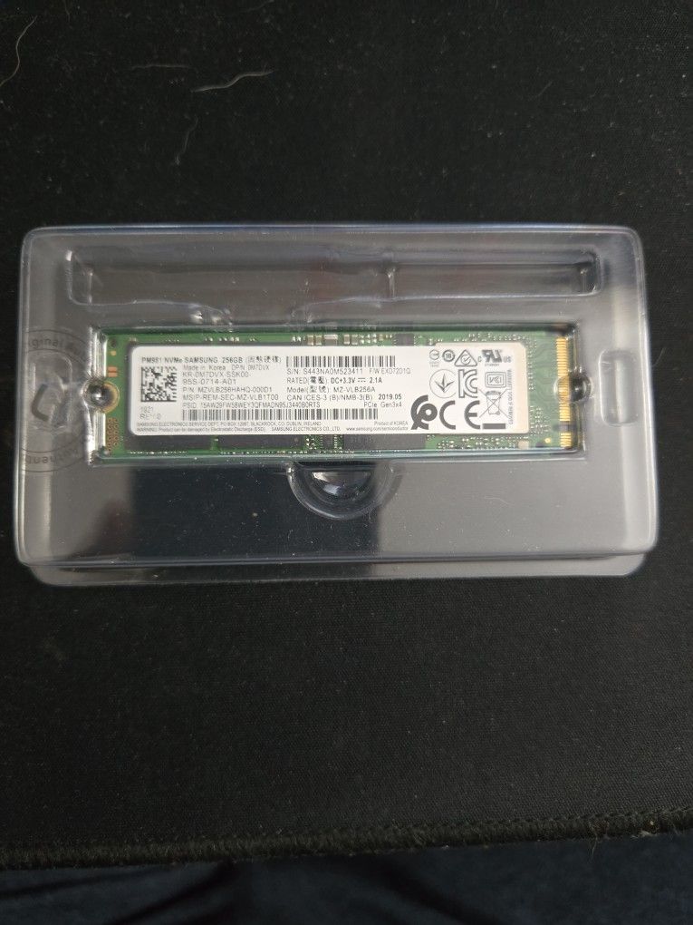 Samsung PM981 256GB PCIE NVME M.2 2280 SSD PC 3.3V