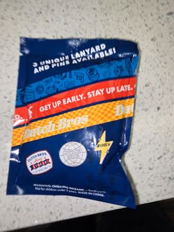 Dutch Bros pin and lanyard