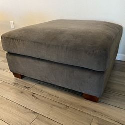 **Extra Large Dark Gray Cushioned Ottoman - Great Condition**