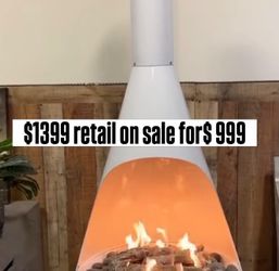 Custom metal Chiminea gas or wood