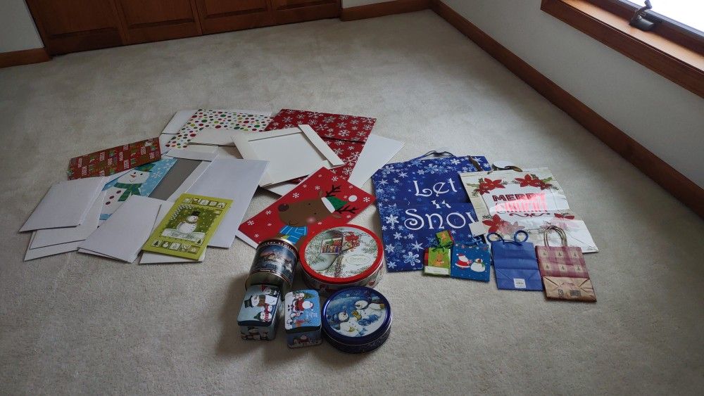 Christmas Wrapping Boxes, Bags And Tins