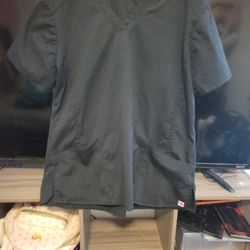 Solid Black Scrub Top 