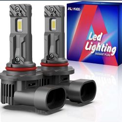 au-kee 9006 LED Headlight Bulbs Upgraded 1:1 Mini Size 400% Brighter 6000K Cool White with Fan HB4 Conversion Kit Halogen Replacement Wireless Plug an