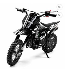 4-Stroke Dirt Bike,50cc Mini Motorcycle Max Speed 25 MPH, 165 lb Capacity with Shock Absorber & Dual Disc Brakes for Kids 13-17,Black