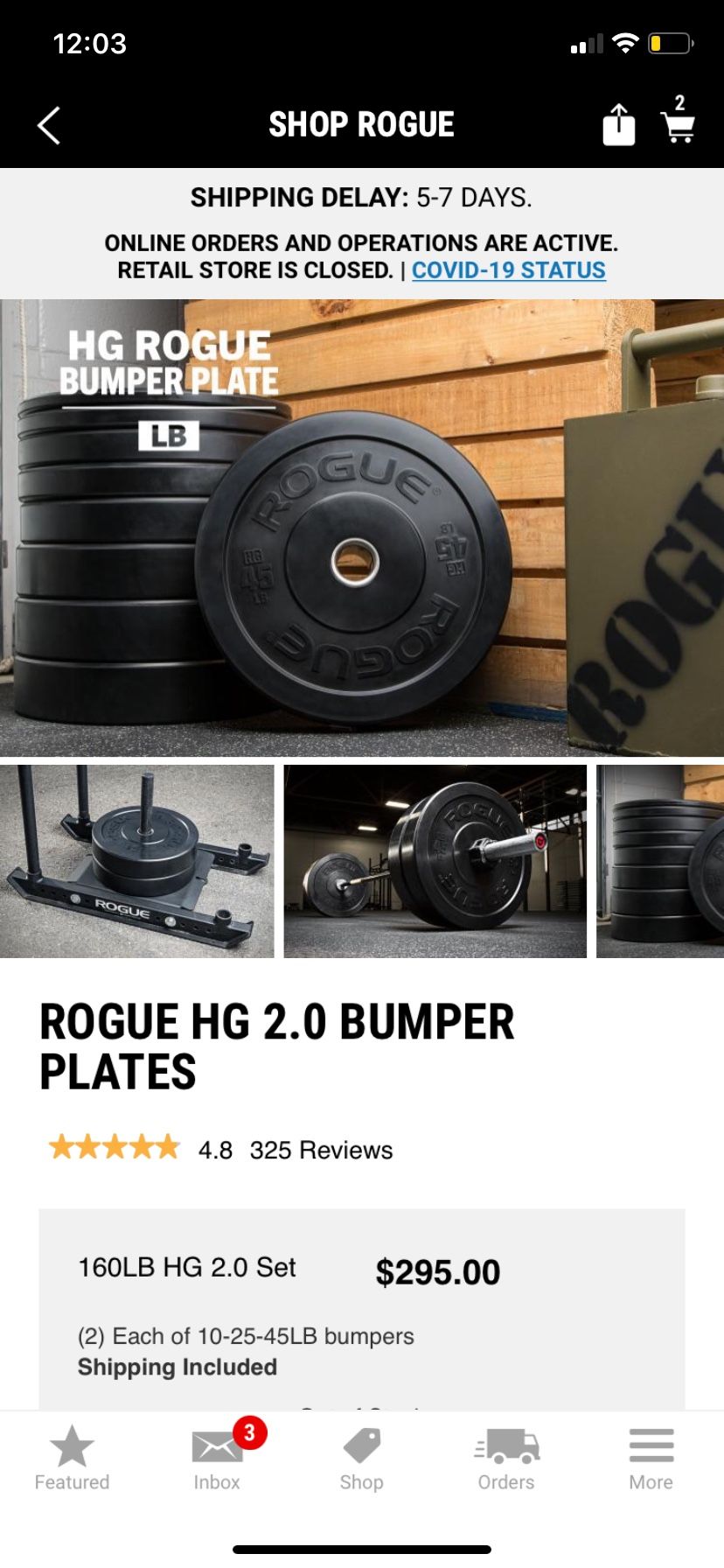 Rogue HG 2.0 Bumper Plates