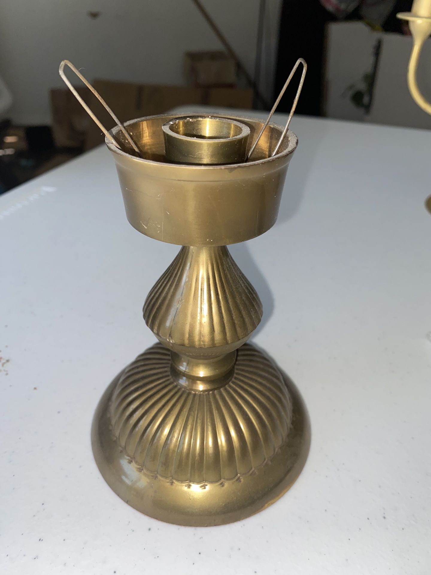 Vintage Solid Brass Candlestick Candle Holder Made in India