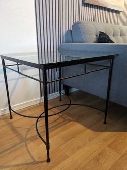 Glass & Iron end table