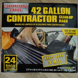 Brand New In Box 42 Gallon Contractor Bags