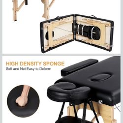 Like New Portable Folding Massage Table – Used Once with Original Box