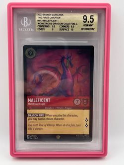 2023 Disney Lorcana The First Chapter Maleficent - Monstrous Dragon COLD FOIL L #113