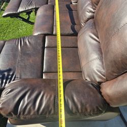  Leather Sofa/ Free 