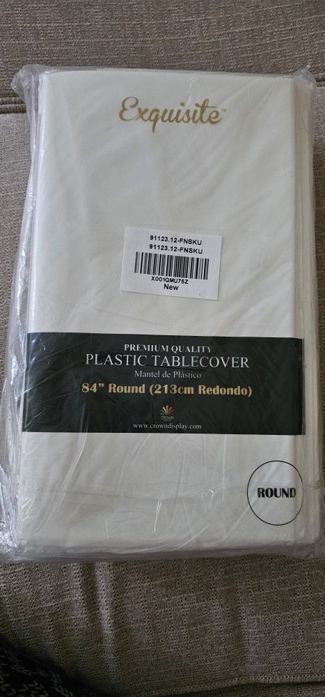 Plastic White Round Table Cloths