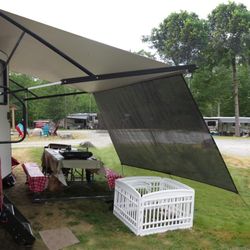 Tentproinc RV Awning Sun Shade Screen 10'X17'3'' (fit for 18' Awning) Mesh Sunshade Block RV Awning Front Sun Glary Motorhome Camping Trailer Awning U
