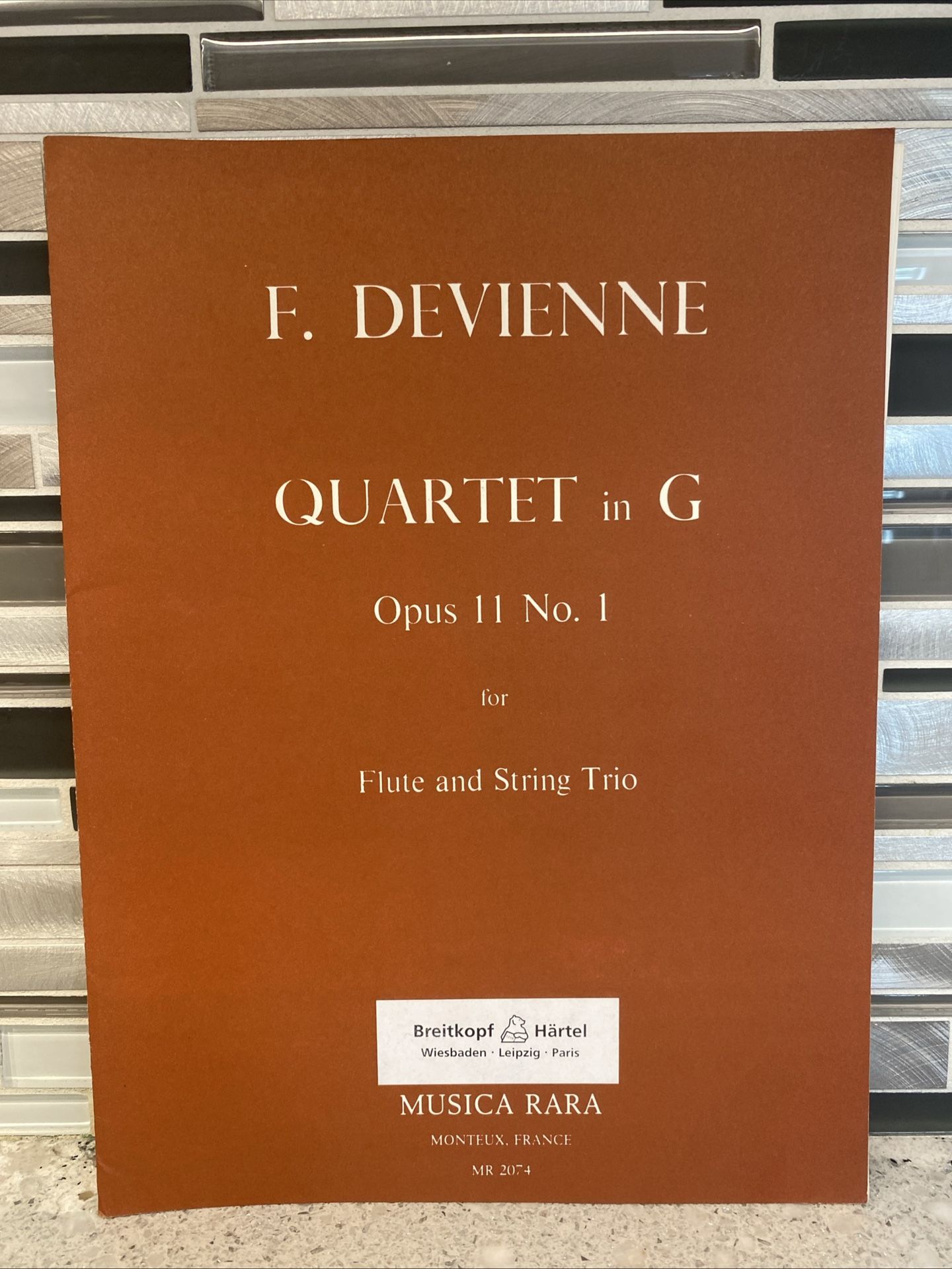 F Devienne Quartet In G Opus 11 No 1 Flute And String Trio Rara 1961 France