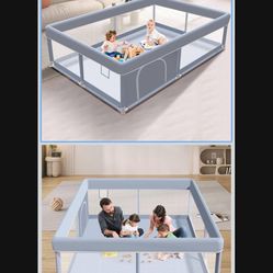 65 x 50 Inch Baby Playpen, Playpen for Babies and Toddlers, Baby Play Pen Playard for Indoor & Outdoor Active Center Game Fence, with Skin-Friendly Fa
