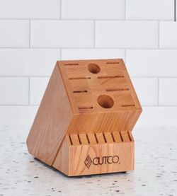 Cutco 18 Slot Wood Knife Holder Block