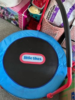 Trampoline, tricycle, kids car