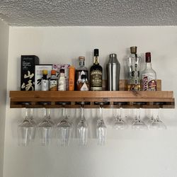 Floating Handmade Glass ware shelf