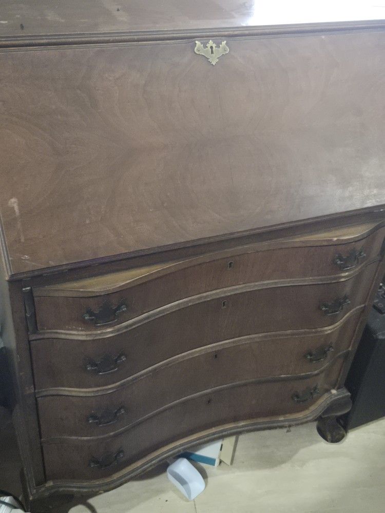 Antique Turn Of The Century Swiss secretary Desk