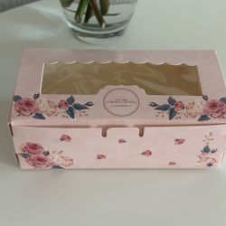 Mini Luxury Floral Wedding Favor Boxes with Window – Set of 10 – Elegant Pink