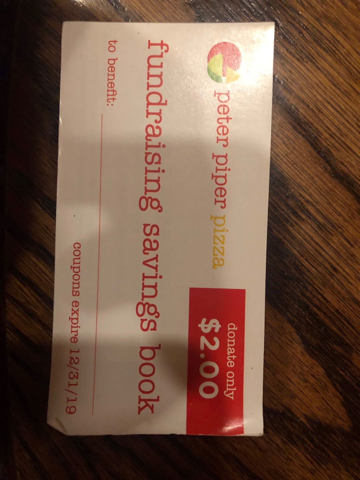 $2 Peter Piper Pizza coupon book