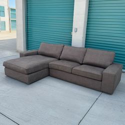 IKEA KIVIK Brown 2 Piece Chaise Sectional Sofa Couch - 🚚 DELIVERY AVAILABLE
