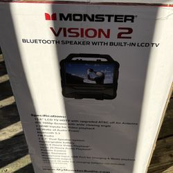 Monster Vision 2 | Portable Entertainment System, 15.6” Full HD Screen, 60W
