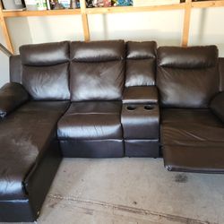 Leather Reclining Couch