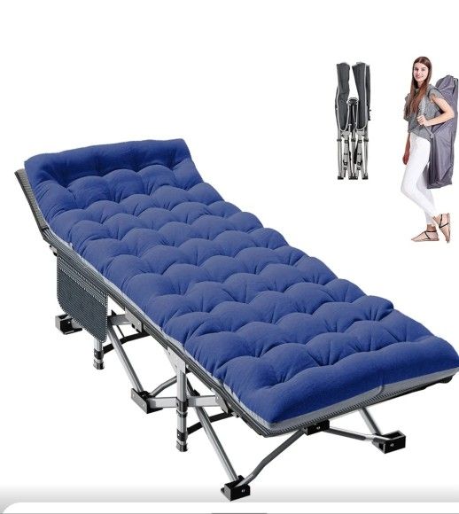 Folding Cot With Mat & Carrying Bag