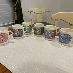 Churchill England Cottage scene mugs