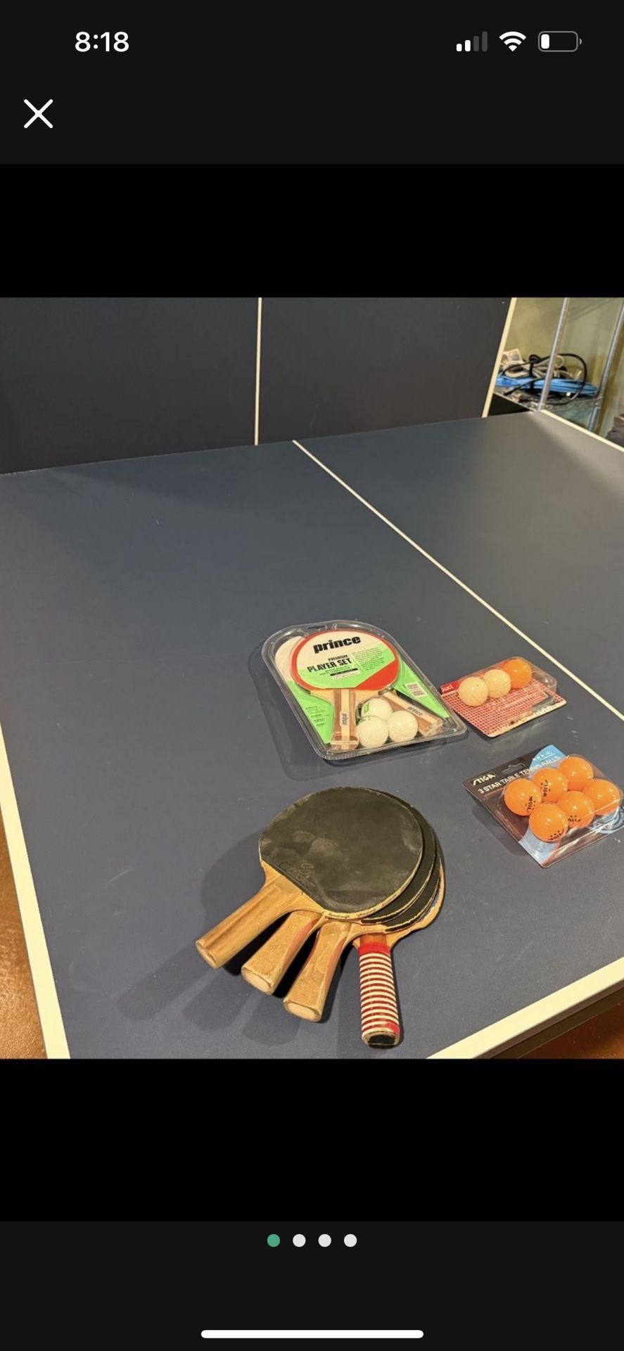 Ping Pong Table - Foldable and like new , balls and paddles included , just need a net which is about 10.00