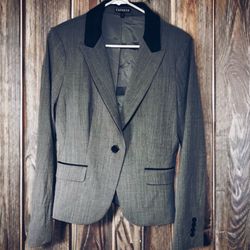 Express Women’s Blazer Size 10 Gray with Satin Lapel