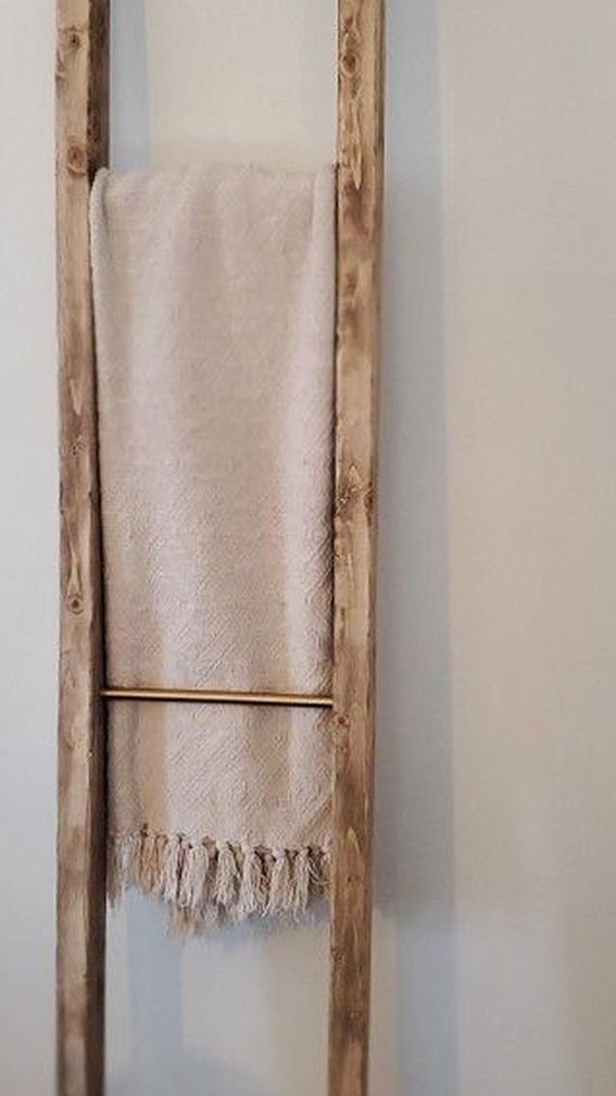 Rustic Mid-century Modern Blanket / Towel Ladder