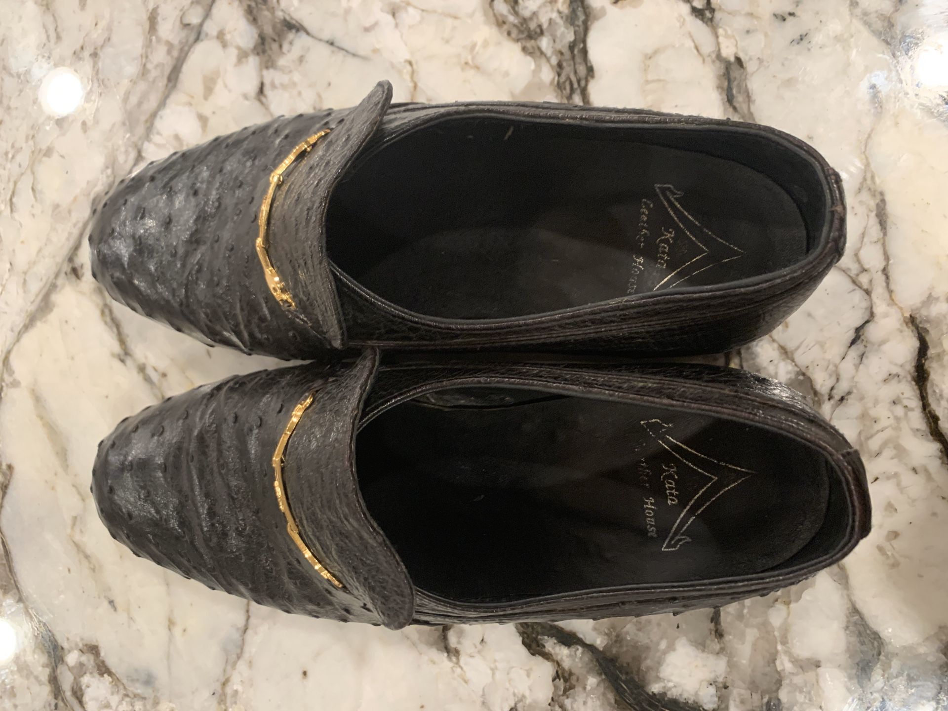 Men’s genuine ostrich skin dress shoes size 9.5 3238-M Calzoleria Toscana Men main image 3