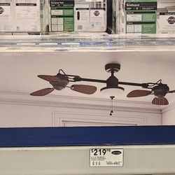 Harbor Breeze Twin Breeze II 74-in Indoor/Outdoor Ceiling Fan -BRAND NEW 