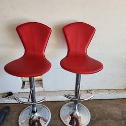 Red Bar Stools $25 For Both 