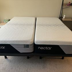 Like New Nectar Premier Hybrid Split King Mattress