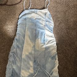 Blue And White Dress