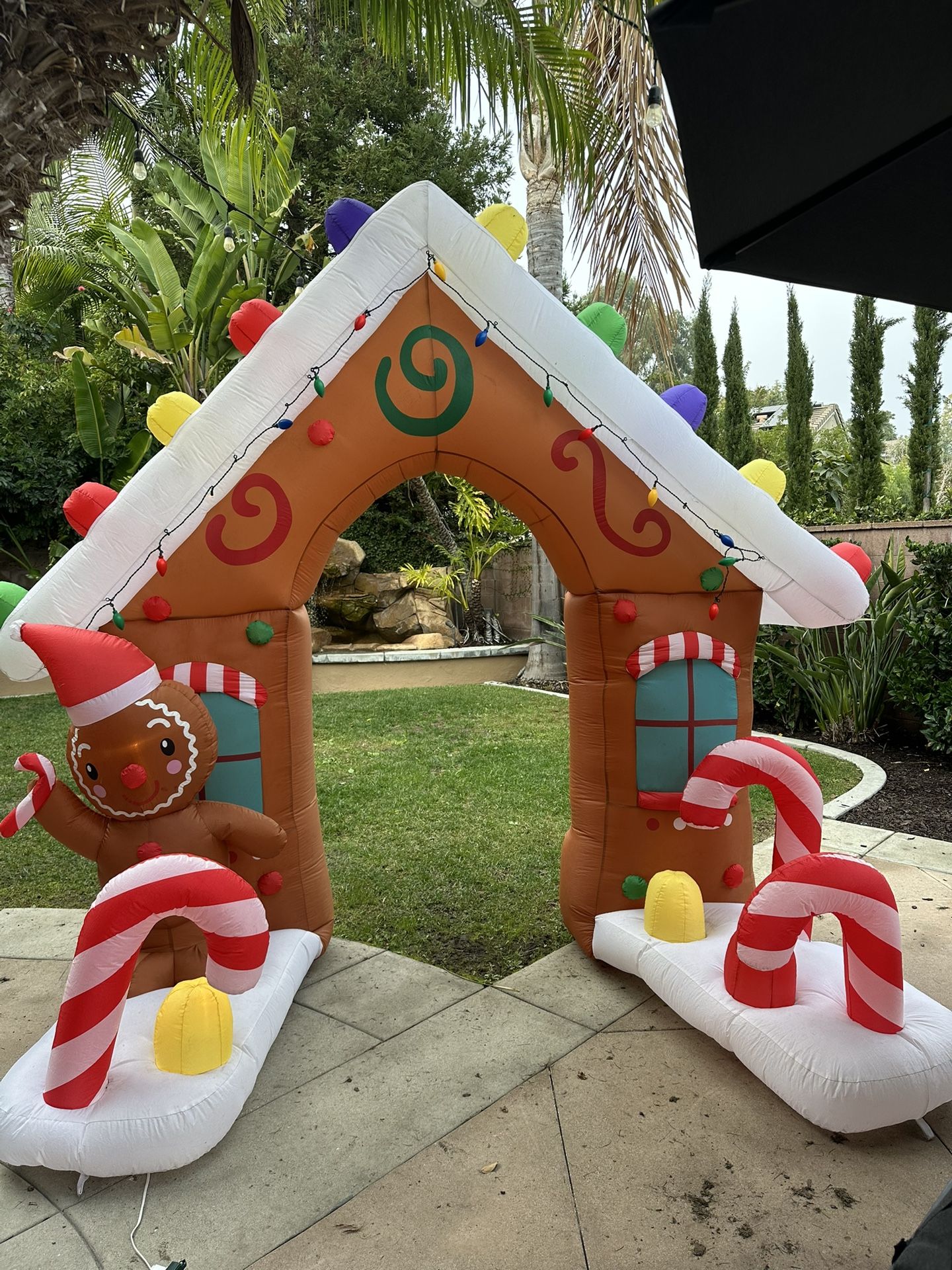 Gingerbread Blow Up Yard Decor