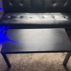 Leather Couch With Coffee Table 