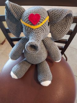 New Handmade Crochet Elephant