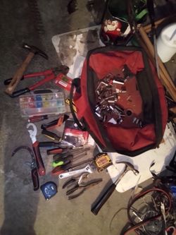 Milwaukee bag and assortment of tools