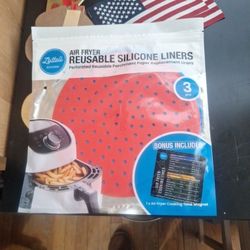 3 Pk Reusable Silicone Air Fryer Liners
