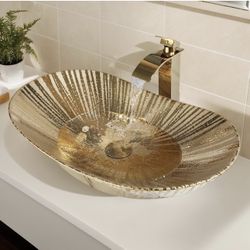 Gold Bathroom Vessel Sink