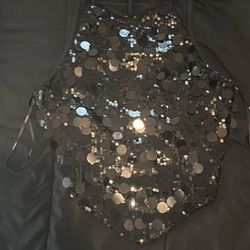 Sparky Crop Top And Blue Rhinestone Shirt